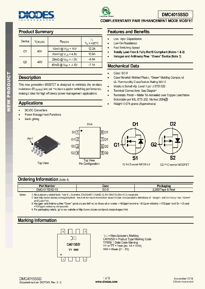 DMC4015SSD_8090043.PDF Datasheet