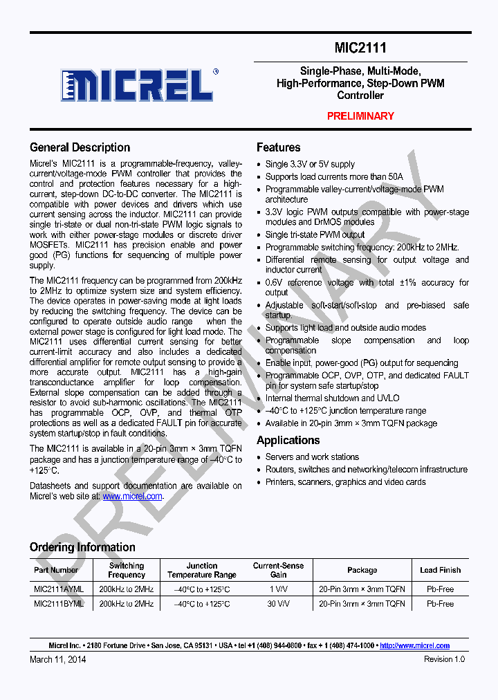 MIC2111AYML_8090479.PDF Datasheet