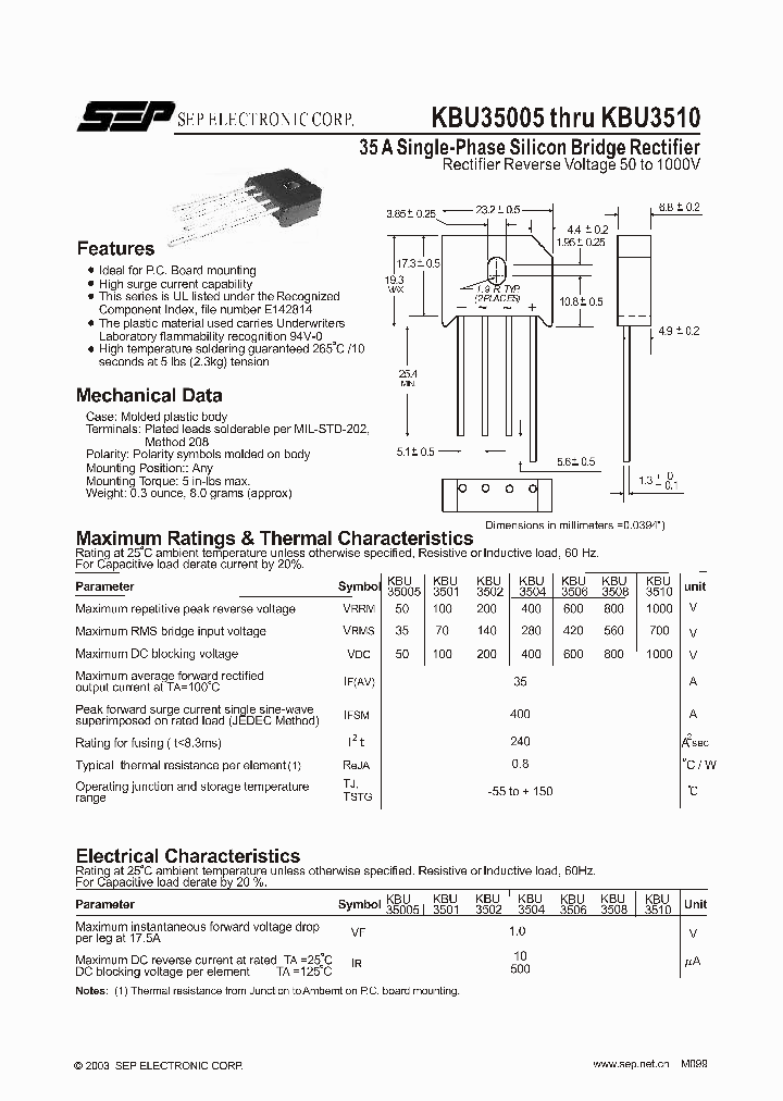 KBU3504_7818451.PDF Datasheet