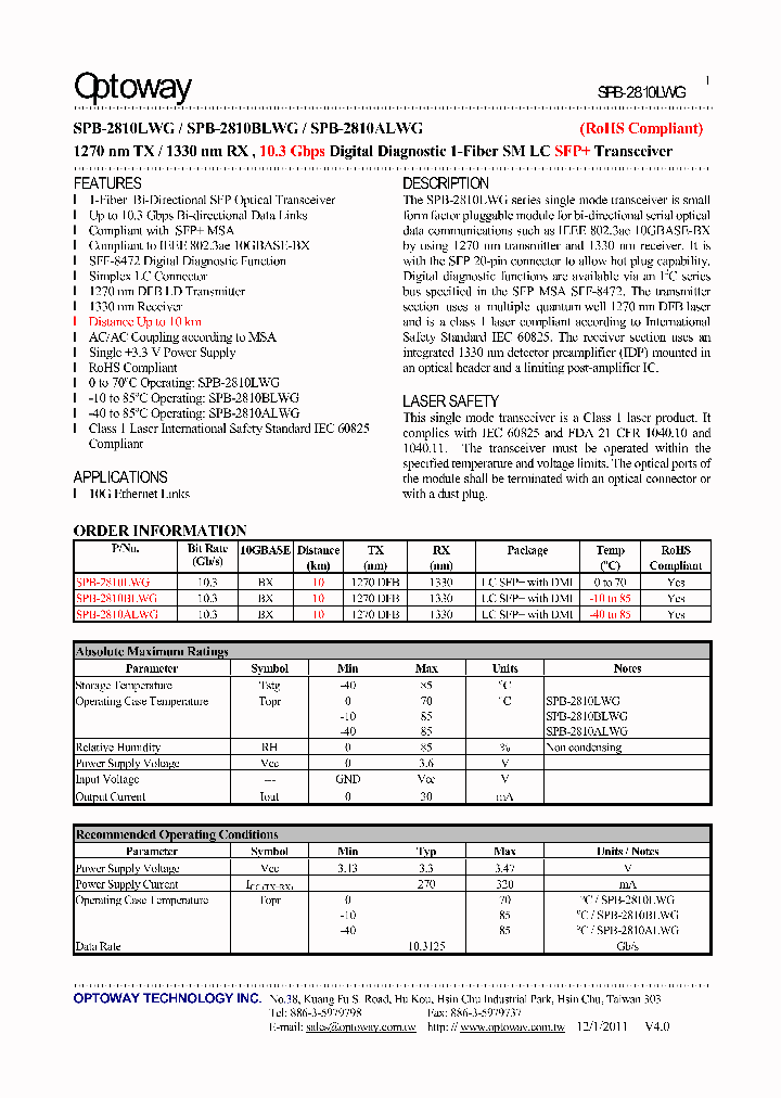 SPB-2810LWG_8092430.PDF Datasheet