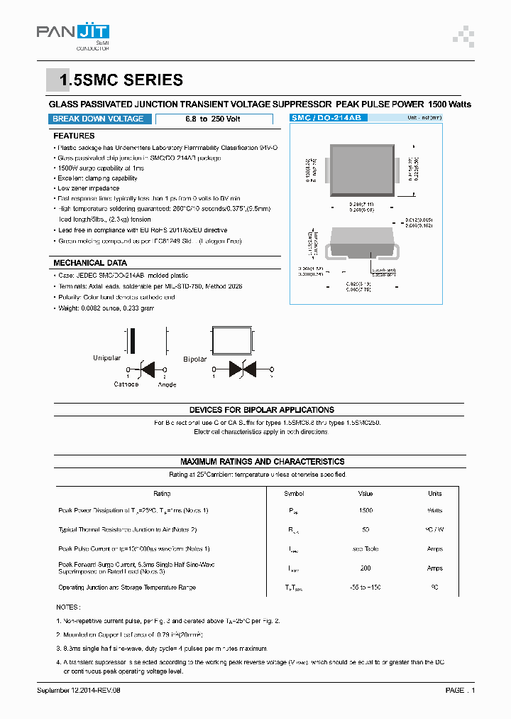 15SMC91A_8094078.PDF Datasheet