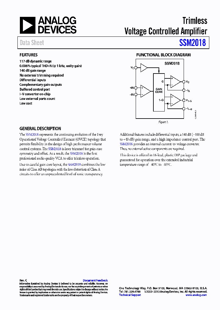 SSM2018-15_8097913.PDF Datasheet