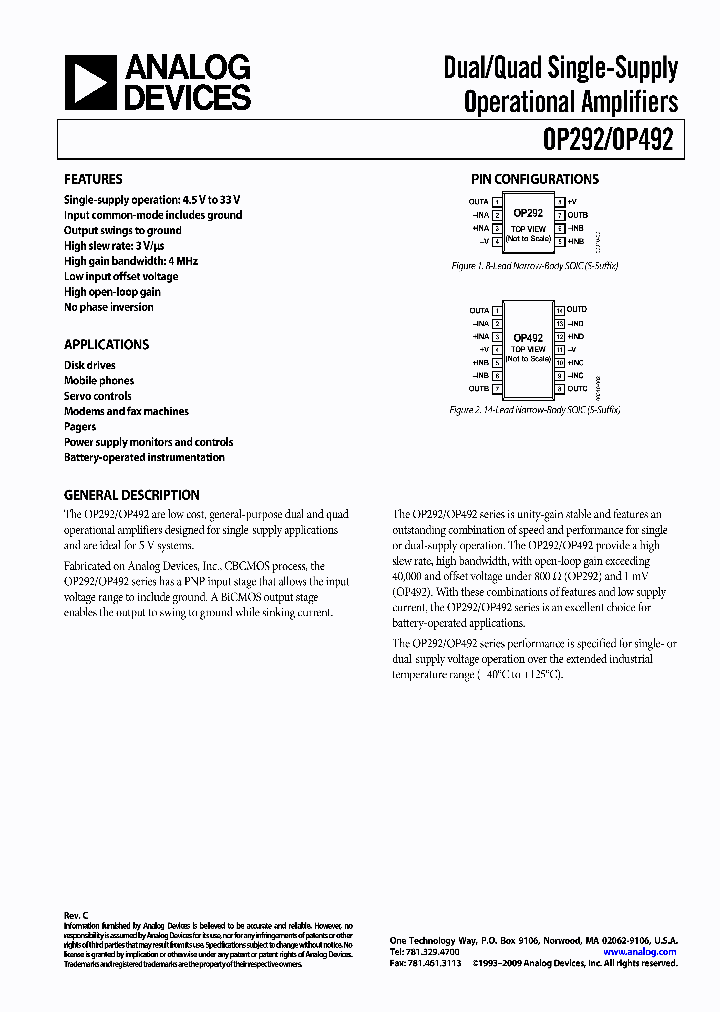 OP292GSZ1_8102053.PDF Datasheet
