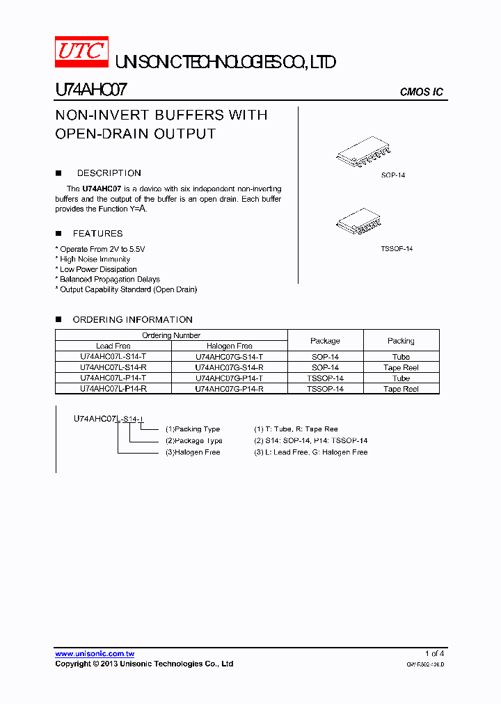 U74AHC07L-S14-R_8102734.PDF Datasheet