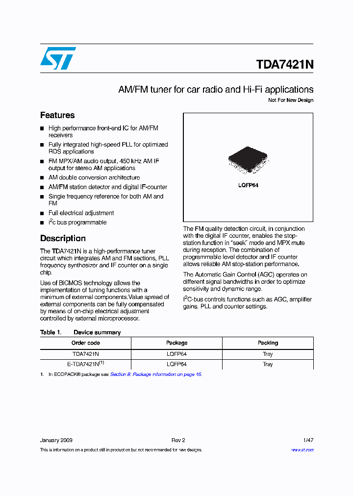 TDA7421N_8102577.PDF Datasheet