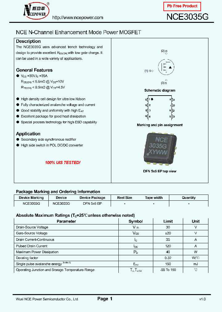 NCE3035G_8104434.PDF Datasheet