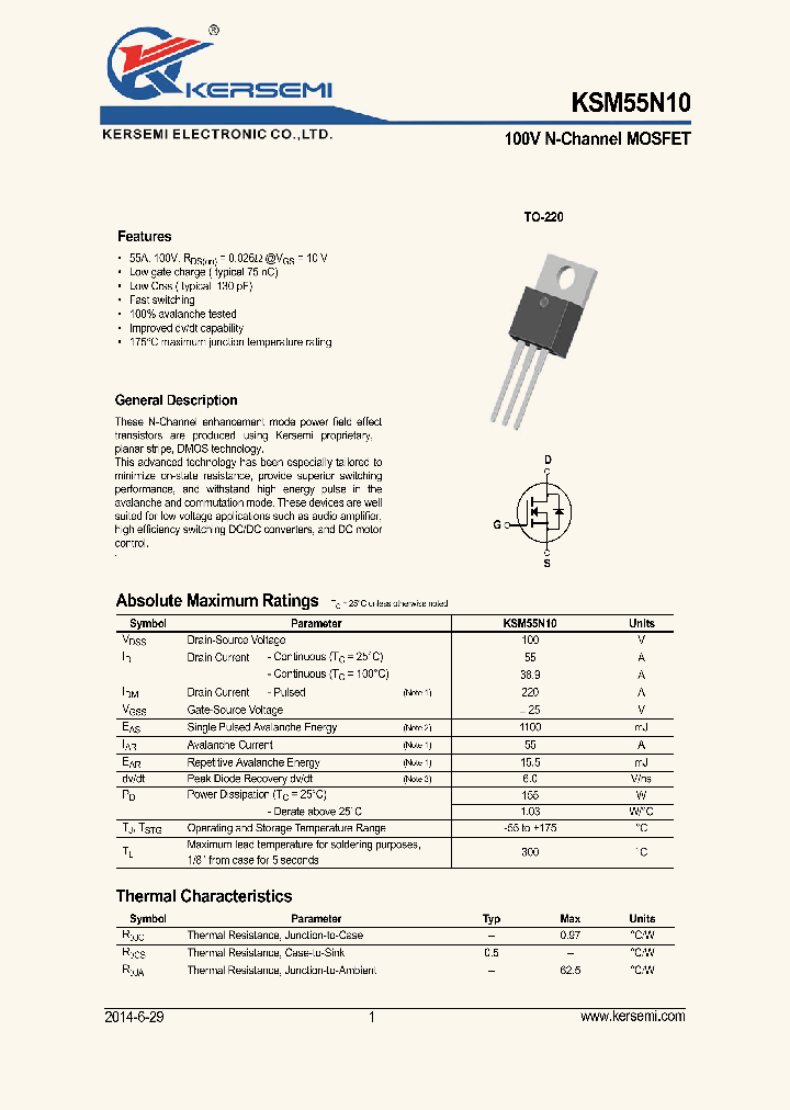 KSM55N10_8105295.PDF Datasheet