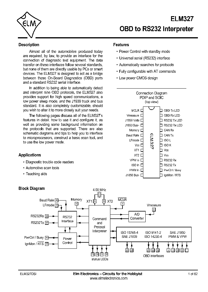 ELM327-13_8105902.PDF Datasheet