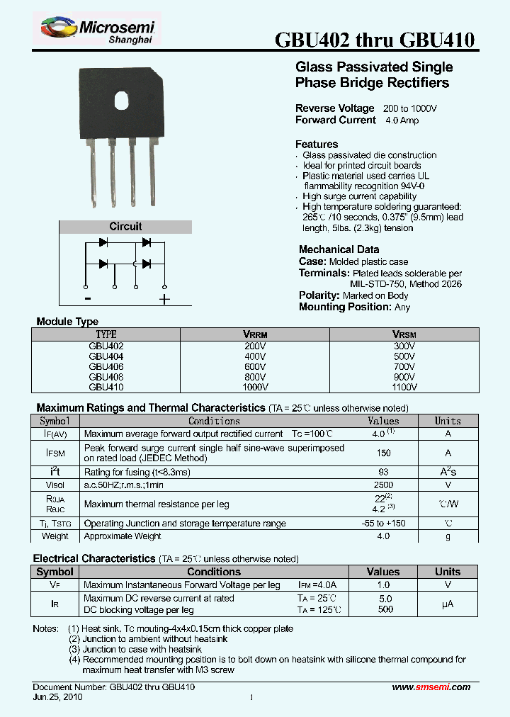 GBU410_8106631.PDF Datasheet