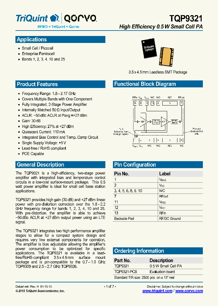 TQP9321_8109430.PDF Datasheet
