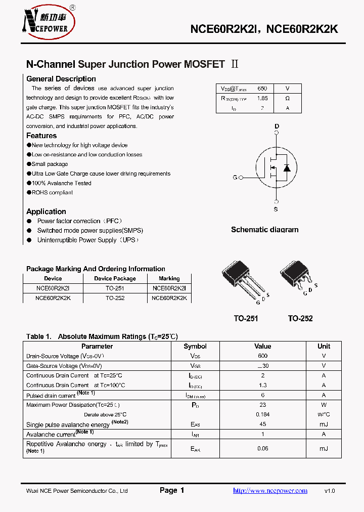 NCE60R2K2I_8110364.PDF Datasheet