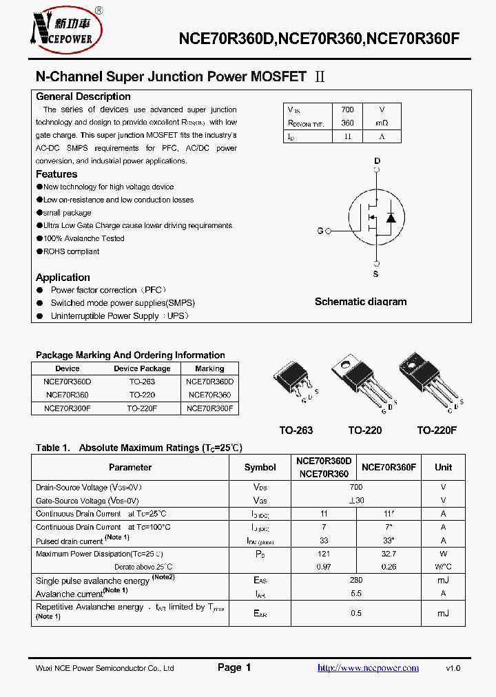 NCE70R360D_8110865.PDF Datasheet