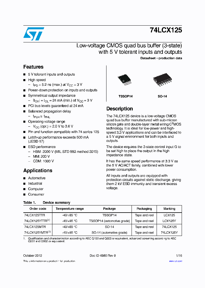 74LCX125YMTR_8112733.PDF Datasheet