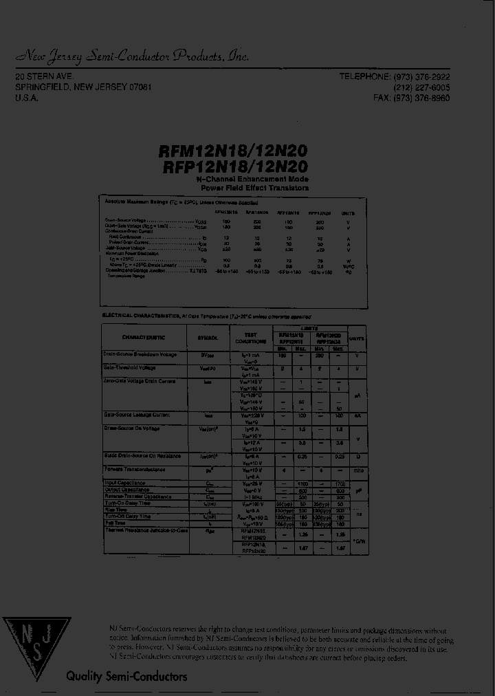 RFM12N20_8114167.PDF Datasheet