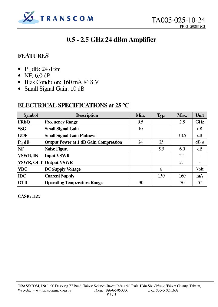 TA005-025-10-24_8114305.PDF Datasheet