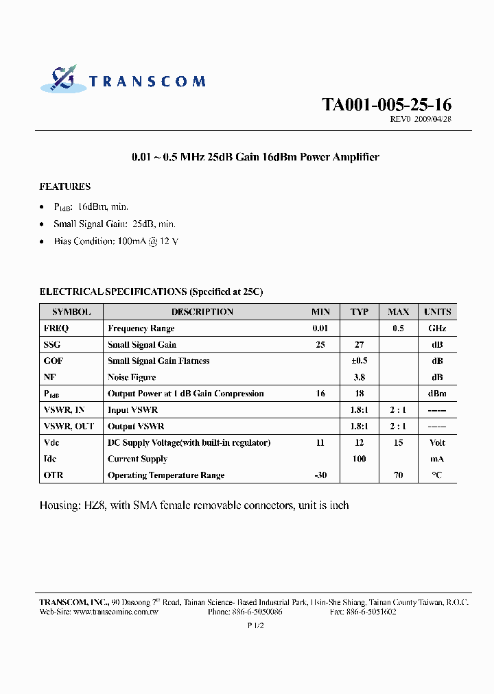TA001-005-25-16_8114299.PDF Datasheet