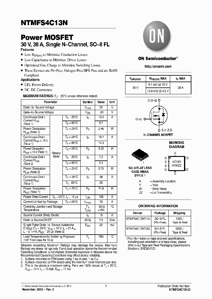 NTMFS4C13NT1G_8116707.PDF Datasheet