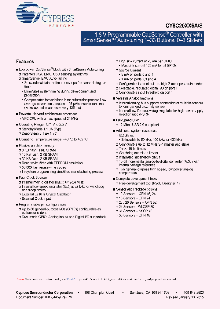 CY8C20646A-24LQXI_8116703.PDF Datasheet