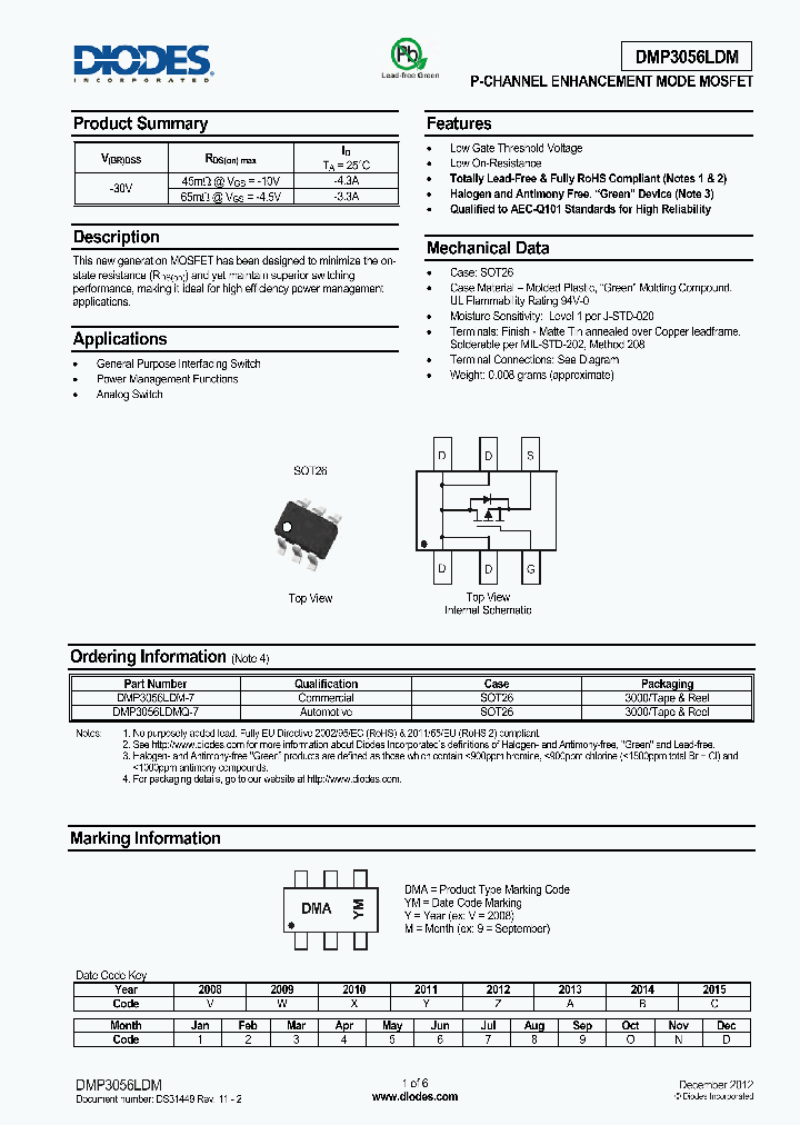 DMP3056LDM_8118403.PDF Datasheet