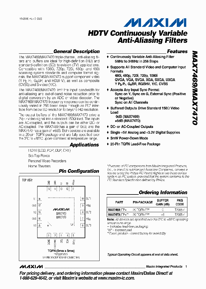 MAX7469UTP_8123098.PDF Datasheet