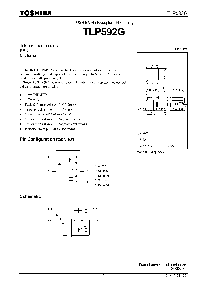 TLP592G_8127064.PDF Datasheet