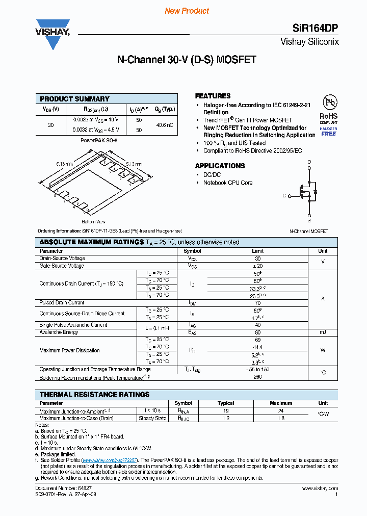 SIR164DP_8127641.PDF Datasheet
