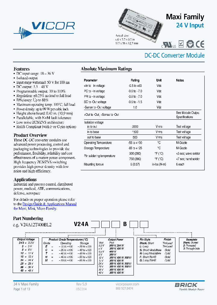 V24A28C400BL_8127913.PDF Datasheet