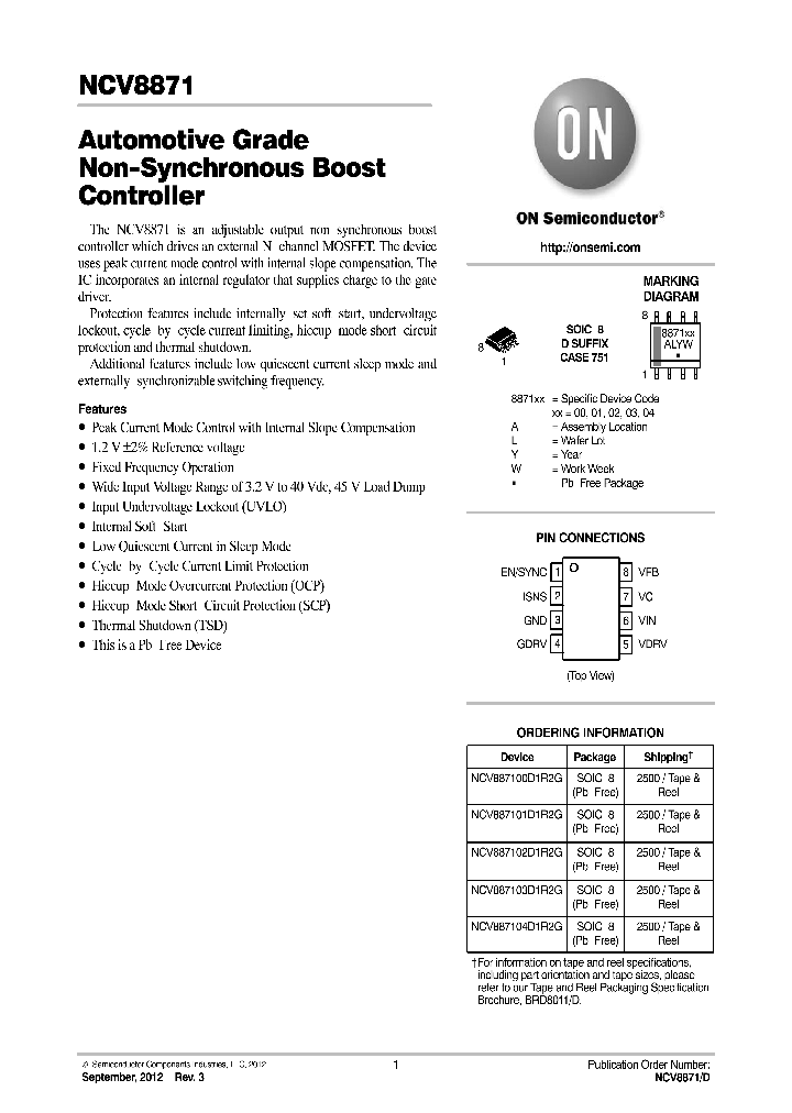 NCV8871_8128340.PDF Datasheet
