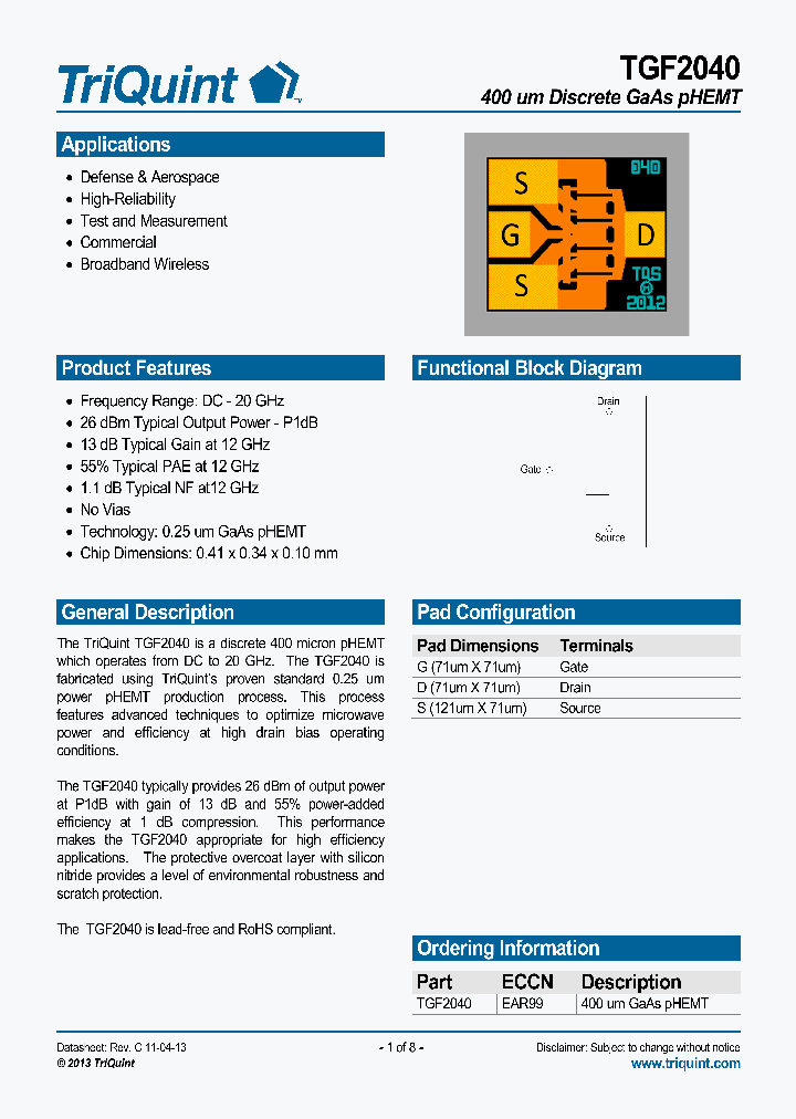 TGF2040_8129684.PDF Datasheet