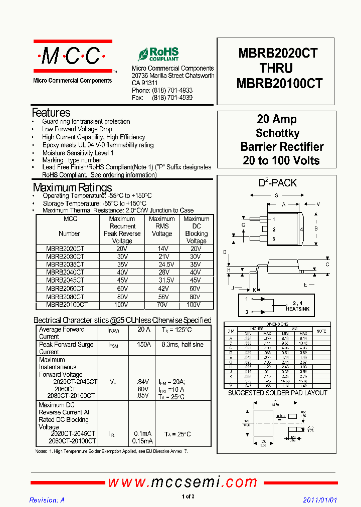 MBRB2060CT-TP_8131318.PDF Datasheet