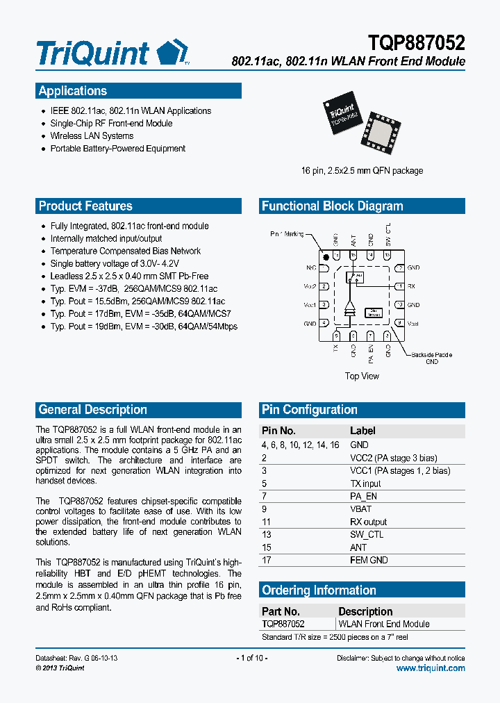 TQP887052_8131353.PDF Datasheet