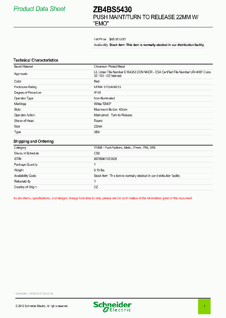 ZB4BS5430_8133099.PDF Datasheet