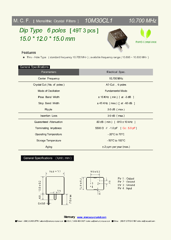 10M30CL1_8133322.PDF Datasheet