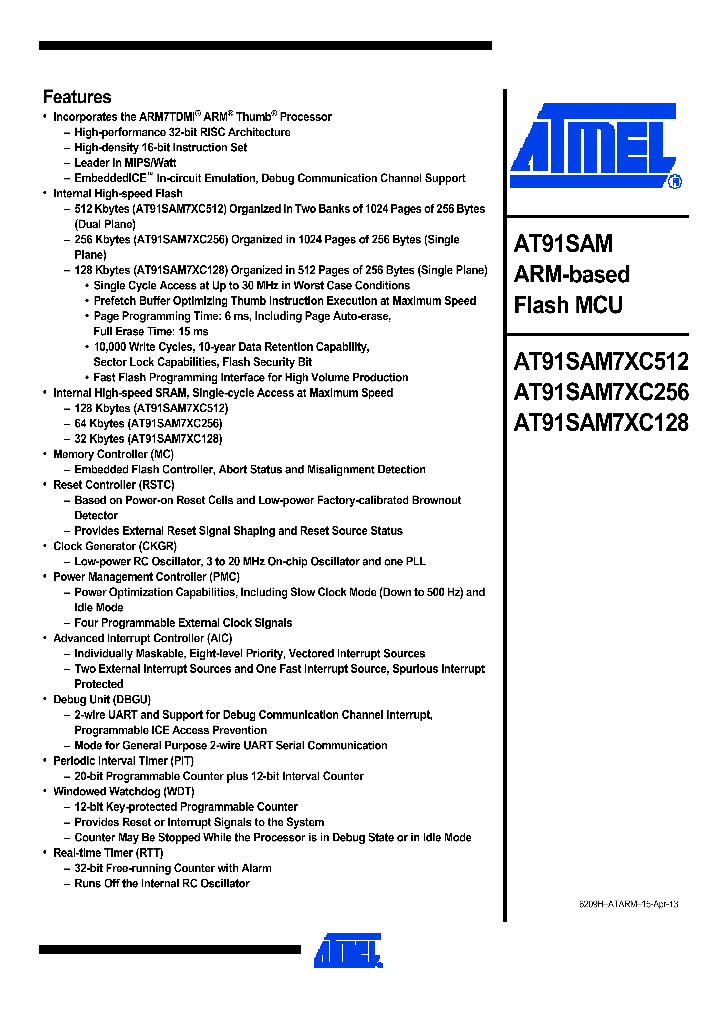 AT91SAM7XC512-14_8135676.PDF Datasheet