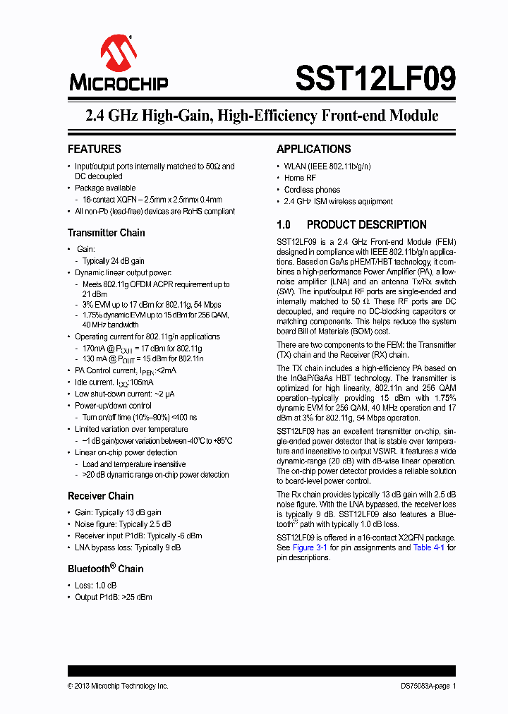 SST12LF09-Q3CE_8137716.PDF Datasheet