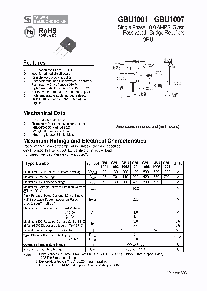 GBU1001_8138141.PDF Datasheet
