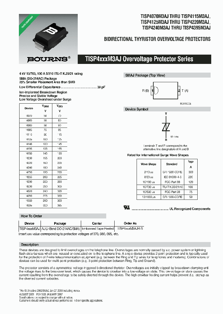 TISP4115M3AJ_8138374.PDF Datasheet