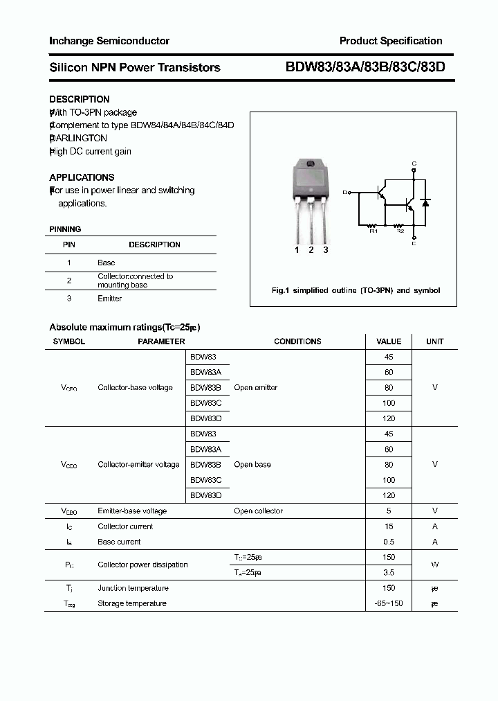 BDW83_8138875.PDF Datasheet