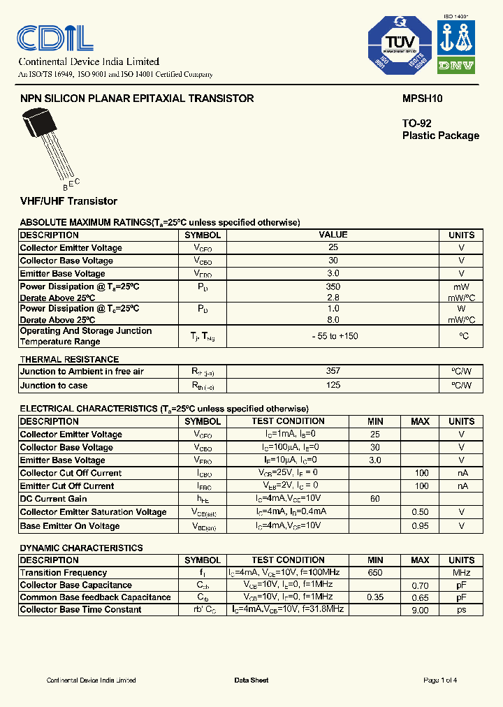 MPSH10_8142456.PDF Datasheet