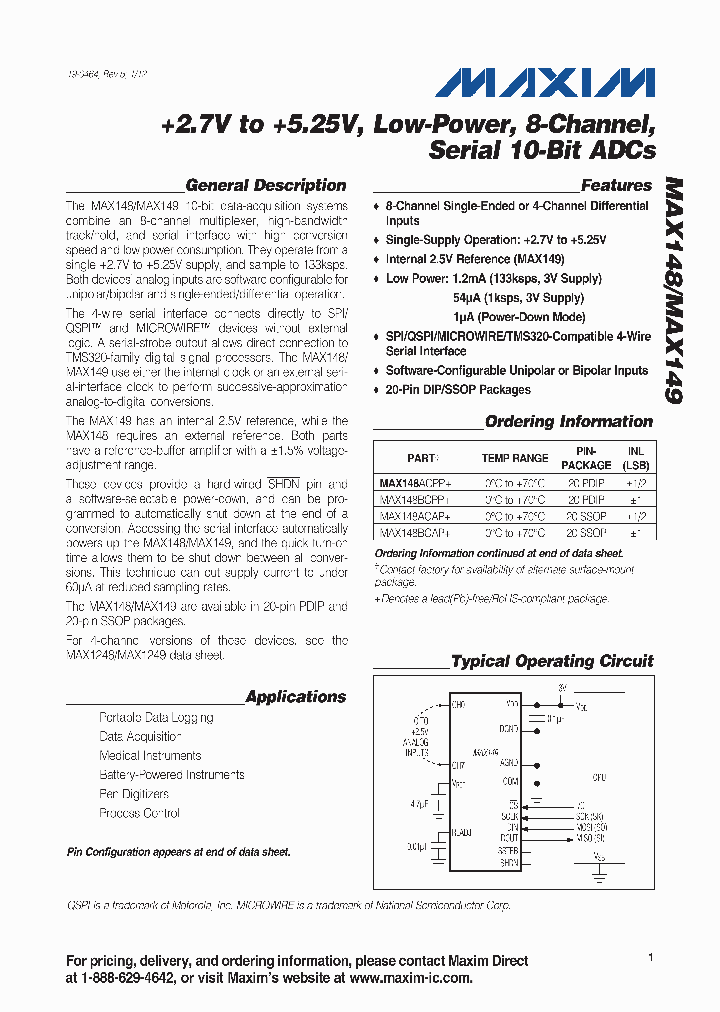 MAX148ACAP_8142927.PDF Datasheet