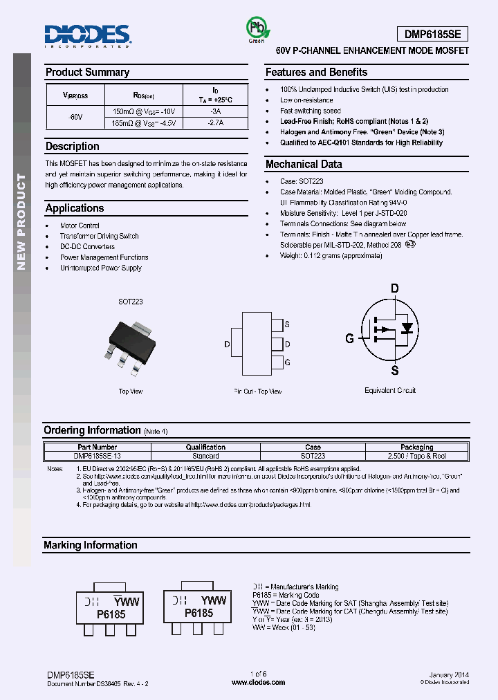 DMP6185SE_8143312.PDF Datasheet