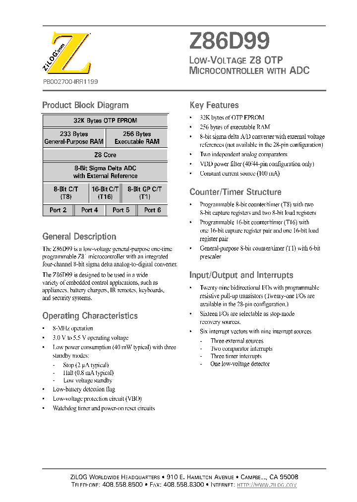 Z86D99008FSC_8142355.PDF Datasheet