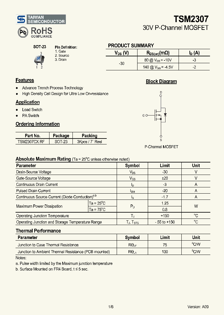 TSM2307CXRF_8143782.PDF Datasheet