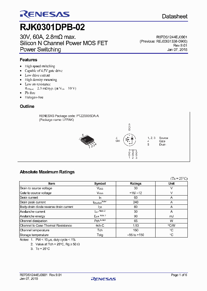 RJK0301DPB-02-15_8146099.PDF Datasheet
