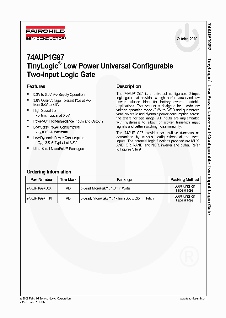 74AUP1G97L6X_8148795.PDF Datasheet
