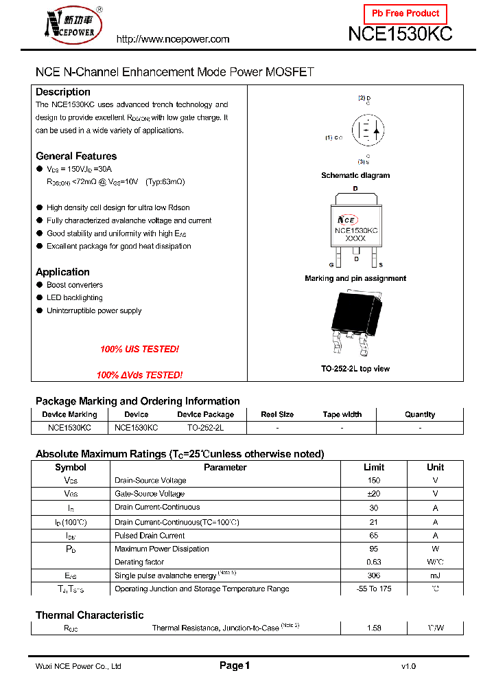 NCE1530KC_8149756.PDF Datasheet