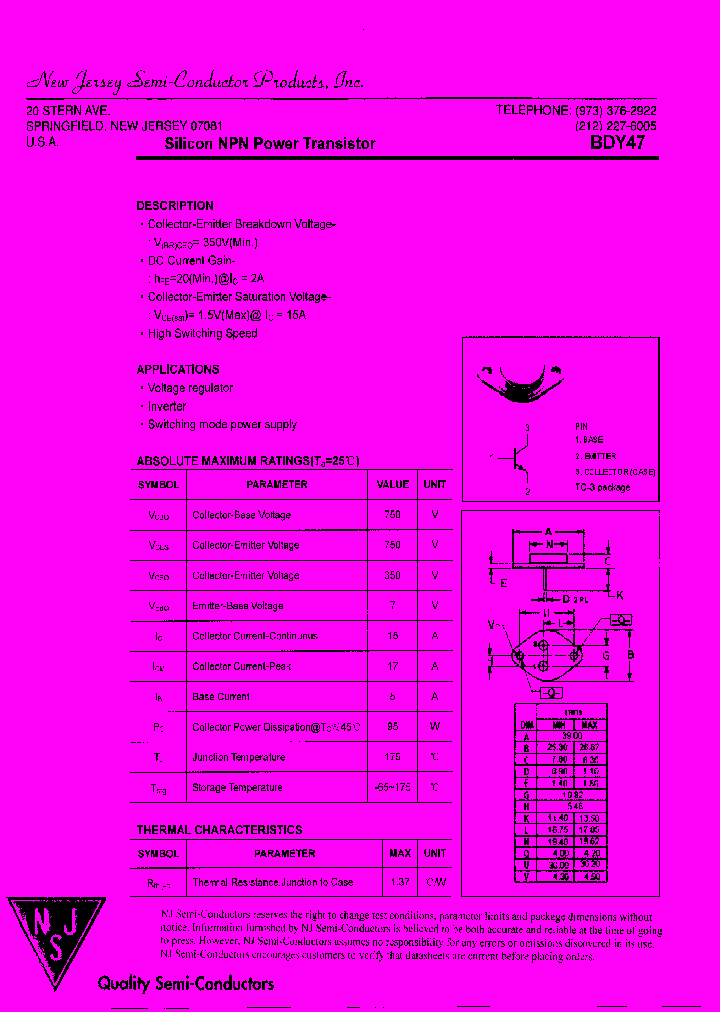 BDY47_8151473.PDF Datasheet