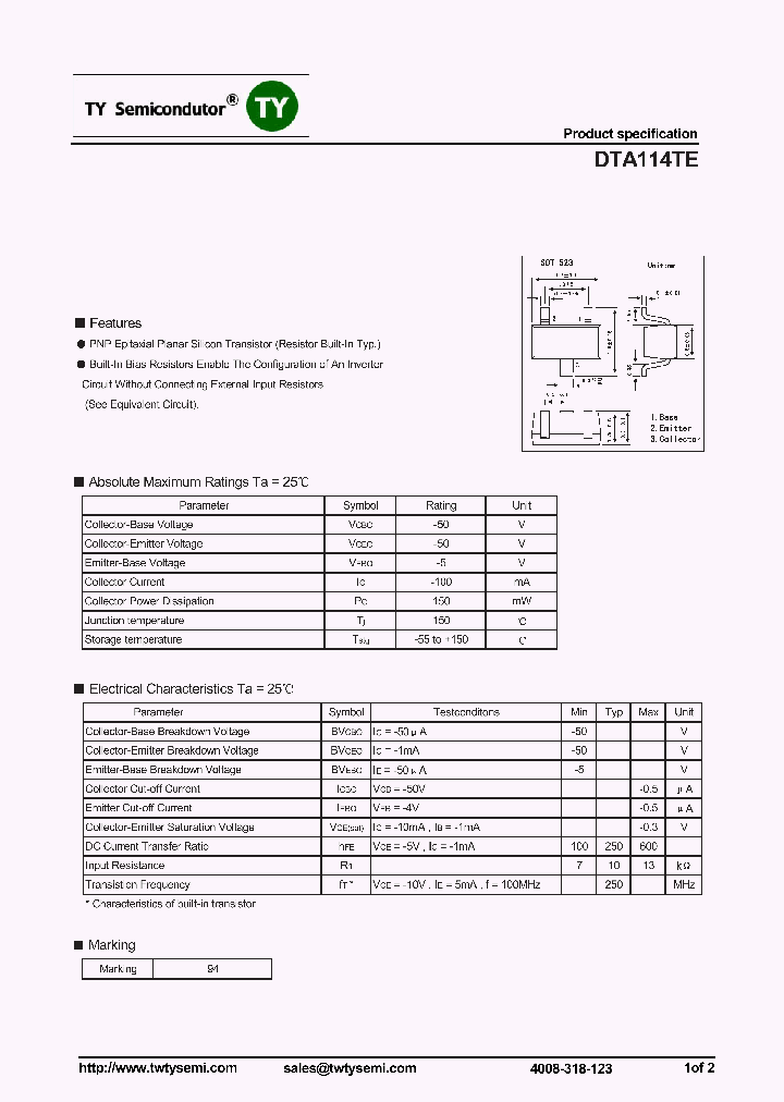 DTA114TE_8153743.PDF Datasheet