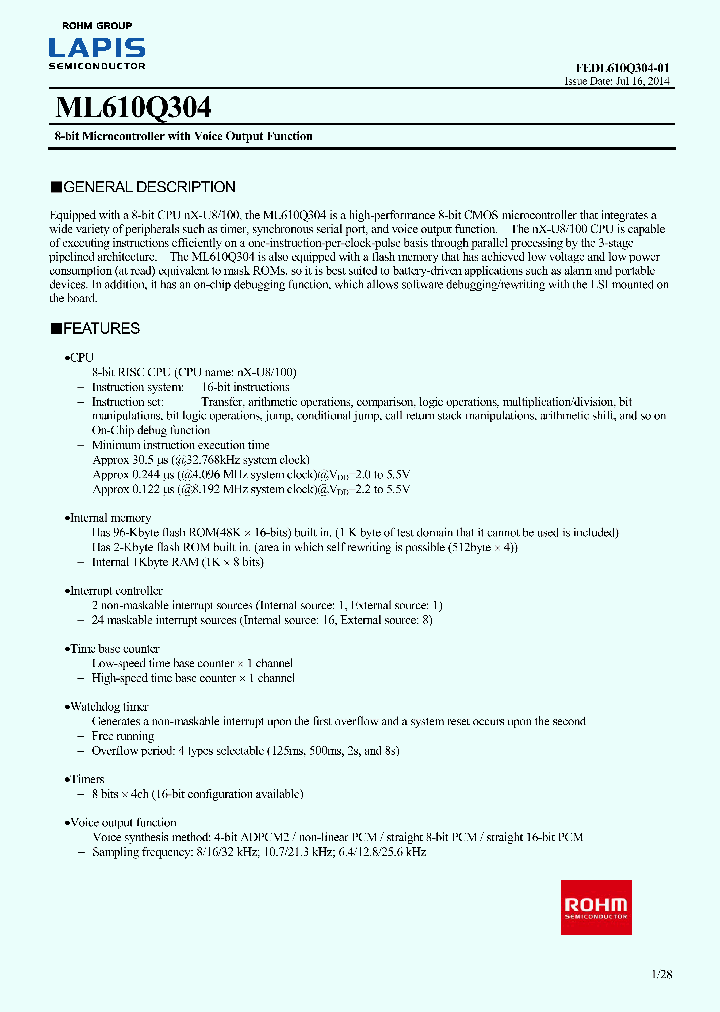 ML610Q304_8153953.PDF Datasheet