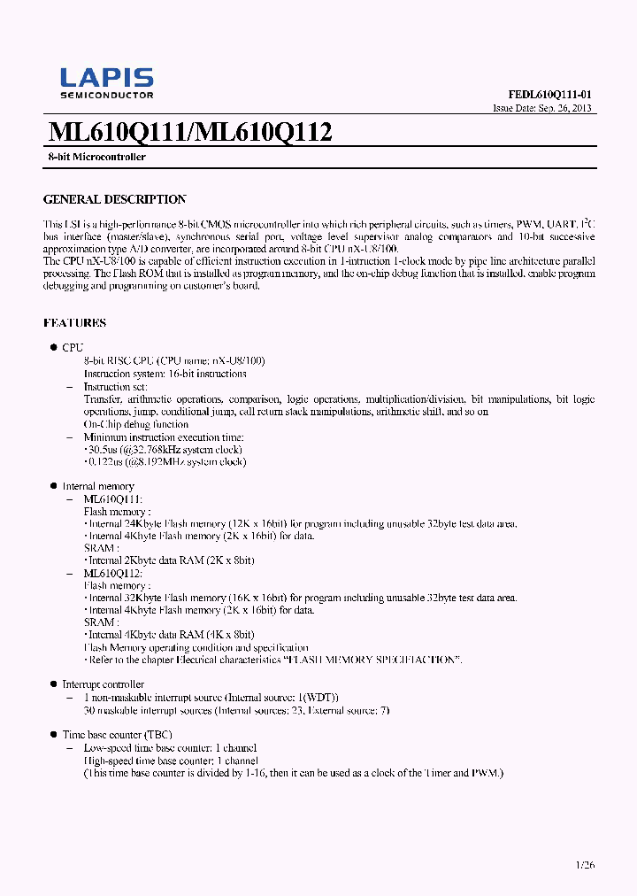 ML610Q112_8153950.PDF Datasheet